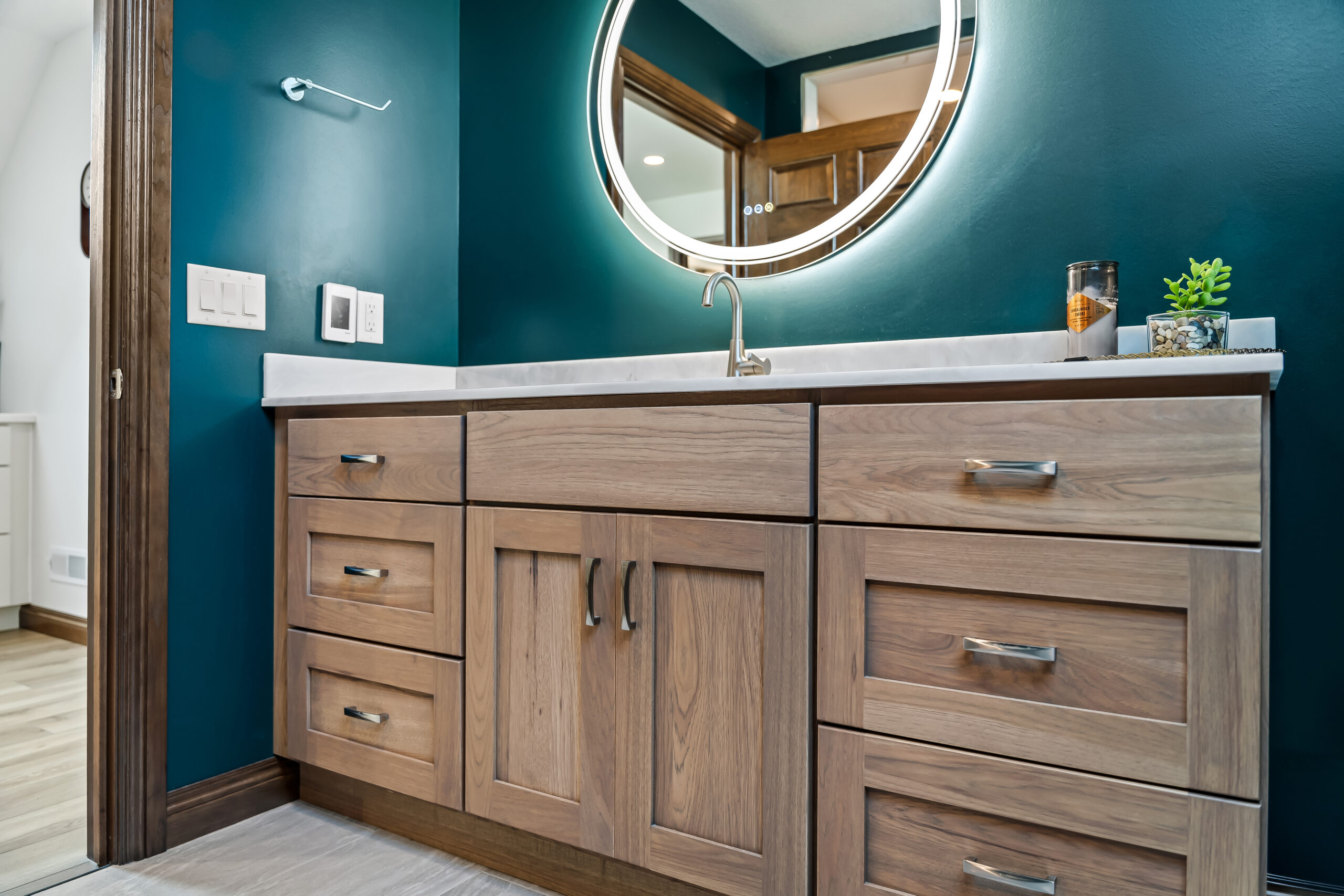 Interior-new-home-upstairs-bathroom-cabinets